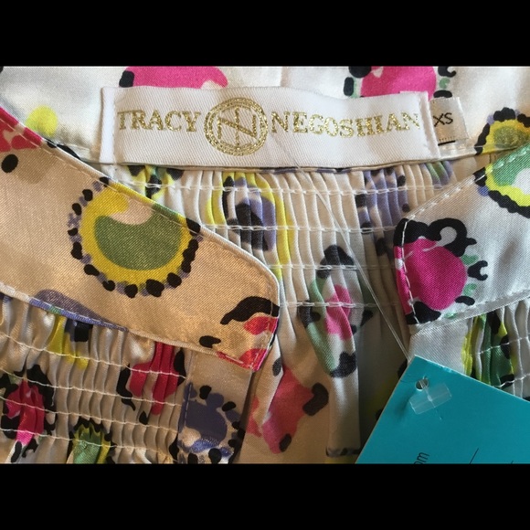 NWT jeweled pattern satin shirt size XS - Picture 4 of 5